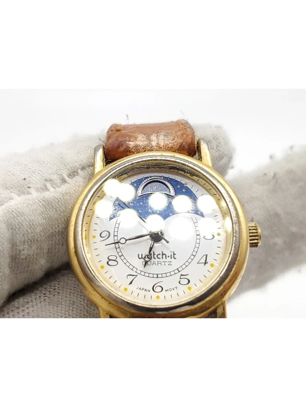 Watch It Quartz Watch New Battery Womens Gold Tone 24mm